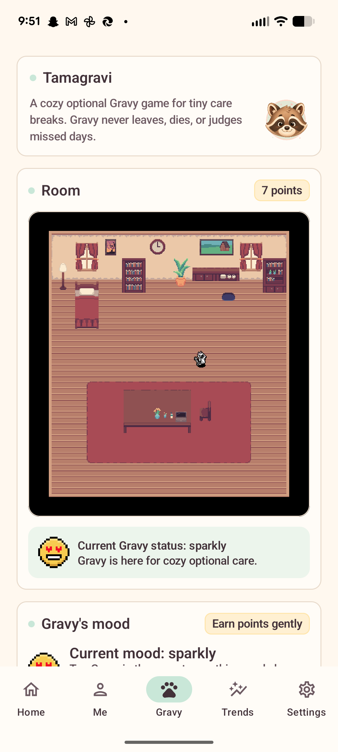 Tamagravi companion screen